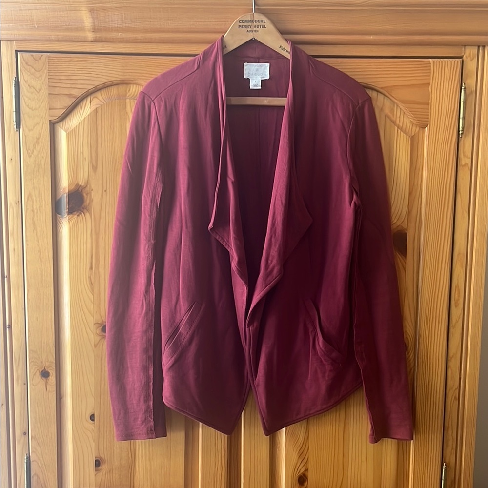 Caslon Women's Burgundy Drape Front Jacket